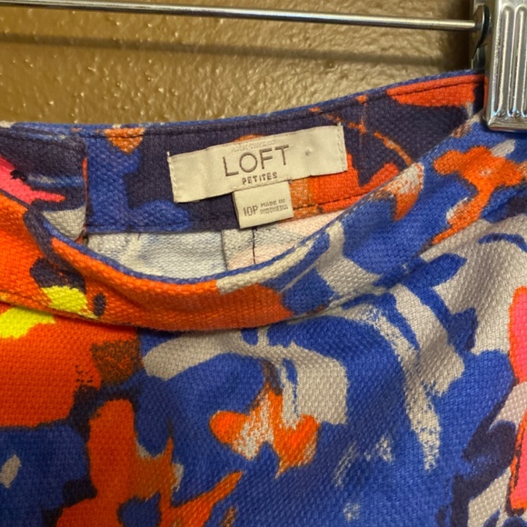 Loft A-line skirt 10p bright florals - Picture 3 of 3